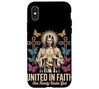 United in Faith Vintage Jésus Christian Streetwear Coque pour iPhone X/XS