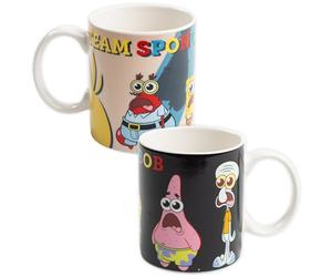 United Labels Bob l’éponge Mug magique - Équipe tasse à café en céramique, change de couleur, 320 ml