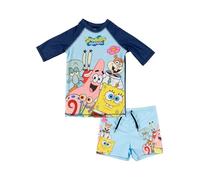 United Labels Bob l'éponge Maillot garçon 2 pièces Anti-UV 50, Bleu, 110/116, T-Shirt + Short