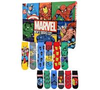 United Labels Calendrier de l'Avent Marvel avec 12 paires de chaussettes pour homme, taille 40-45, calendrier avec baskets et chaussettes longues, calendrier de Noël, cadeau