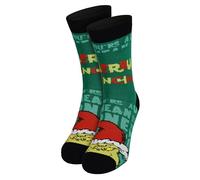 United Labels Chaussettes Grinch pour homme, vert, chaussettes d'hommes drôles Merry Grinchmas, chaussettes de Noël, chaussettes Grinch, vert, 39-42