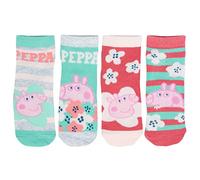 United Labels Chaussettes Peppa Wutz pour filles Baskets Enfants Chaussettes Multicolores (pack de 4) (as3, numeric, numeric_27, numeric_30, regular, 27-30)