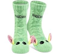 United Labels Chaussettes Star Wars The Mandalorian Grogu, Vert, Taille Unique 40-45, Douillettes Moelleuses avec Doublure Sherpa, Chaussettes Chaudes, Pour Homme