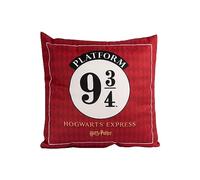 United Labels Coussin Harry Potter - 30x30 cm - Rouge - Coussin pour canapé Express 9 3/4 - Coussin décoratif pour ventilateur
