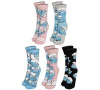 United Labels Die Schtroumpfs Lot de 5 paires de chaussettes de sport pour femme Taille 38-43