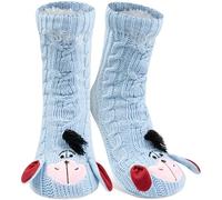 United Labels Disney Bourriquet Chaussettes douillettes pour femme Bleu Taille unique 38-43 Chaussettes antidérapantes moelleuses avec doublure Sherpa Chaussettes chaudes