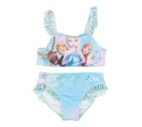 United Labels Disney La Reine des Neiges Bikini pour fille avec volants Elsa et amis La Reine des Neiges Bleu Maillot de bain 2 pièces Maillot de bain pour enfant, bleu, 92