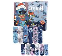 United Labels Disney Lilo & Stitch Calendrier de l'Avent avec 12 paires de chaussettes pour femme, taille 35-41, calendrier avec baskets et chaussettes longues, calendrier de Noël, cadeau