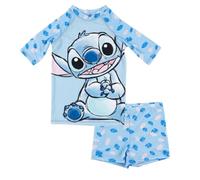 United Labels Disney Lilo & Stitch Maillot 2 pièces Anti-UV 30 Fille, Bleu, 110/116, T-Shirt + Short