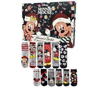 United Labels Disney Minnie Mouse Calendrier de l'Avent avec 12 paires de chaussettes pour femme, taille 35-41, calendrier avec baskets et chaussettes longues, calendrier de Noël, cadeau