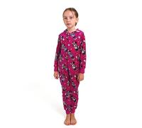 United Labels Disney Minnie Mouse Combinaison à Capuche pour Fille, Rose, 98-104, Combinaison Longue, Pyjama Une pièce pour Enfants