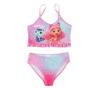 United Labels Gabby’s Dollhouse Bikini Fille à Volants, Rose/Pink, 110/116, 2 pièces Enfant