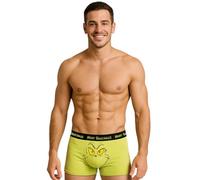 United Labels Grinch Lot de 2 boxers pour homme, vert gris, sous-vêtements en coton, short rétro, sous-vêtements pour homme, vert/gris, M