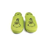 United Labels Grinch Pantoufles Femme Homme Vert Unisexe Pantoufles Hiver Chaussons Noël, vert, 46/47 EU