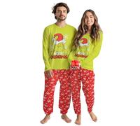 United Labels Grinch Pyjama long pour homme et femme, vert et rouge, pyjama d'hiver et de Noël, vert/rouge, XXL
