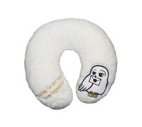 United Labels Harry Potter Hedwig Coussin de Voyage - Oreiller de Nuque Hibou Lettre, Blanc/Noir