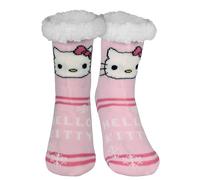United Labels Hello Kitty Chaussettes de chalet - chaussons doux femme, chauds, rose, pointure 35-38