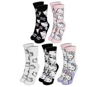 United Labels Hello Kitty Lot de 5 paires de chaussettes de sport pour femme Taille 38-43