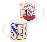 United Labels Looney Tunes Roadrunner & Coyote - See Ya Mug Tasse de Café Thé en porcelaine blanc 320 ml