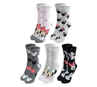 United Labels Lot de 5 paires de chaussettes Disney Minnie Mouse pour femme, noir et gris, 38-43, chaussettes pour femme, chaussettes pour femme