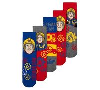 United Labels Lot de 5 paires de chaussettes Sam le pompier pour garçon, multicolore, 31-34