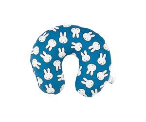 United Labels Miffy Coussin de nuque de voyage en forme de lapin Allover confortable pour voiture, avion Bleu