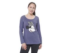 United Labels Minnie Mouse Pyjama long femme pyjama manches longues chaud gris Disney, bleu, S