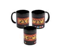 United Labels Pac-Man Tasse 320 ml, logo noir, tasse à café en céramique, cadeau pour gamer