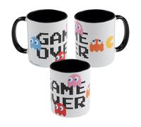 United Labels Pac-Man - Tasse à café en céramique - 320 ml - Game Over - Blanc et noir - Cadeau pour gamer