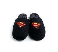 United Labels Pantoufles DC Comics Superman pour femmes et hommes, Noir, Pantoufles unisexes d'hiver, Chaussons, Noir , 40/41 EU