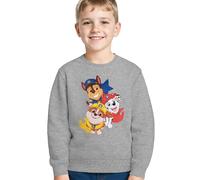 United Labels Paw Patrol Sweatshirt pour garçon - Haut de Pull pour Enfant Gris (DE/NL/SE/PL, Numérique, 110, 116, Regular, Gris)