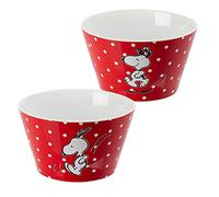 United Labels Peanuts Snoopy Bol à céréales Saladier rouge en porcelaine 500 ml