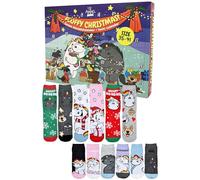 United Labels Pummel & Friends Calendrier de l'Avent Pummeleinhorn avec 12 paires de chaussettes pour femmes, taille 35-41, calendrier avec baskets et chaussettes longues, calendrier de Noël cadeau