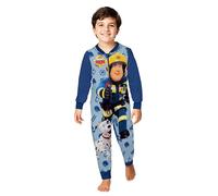 United Labels Sam Le Pompier Jumpsuit pour garçon - Combinaison Pyjama Enfant Manches Longues Bleu (DE/NL/SE/PL, Numérique, 110, 116, Regular, Bleu)