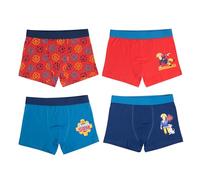 United Labels Sam le Pompier Lot de 4 boxers pour garçon Bleu/rouge, bleu/rouge, 110-116 cm