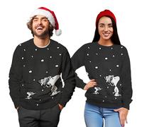 United Labels Snoopy - Pull de Noël - Motif hivernal - Pour homme et femme - Gris, gris, L