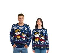 United Labels Snoopy - Pull de Noël unisexe - Bleu - Hiver - Pull en tricot pour homme et femme, M
