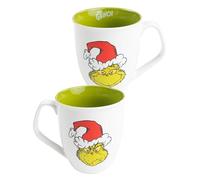 United Labels Tasse à café Grinch 350 ml, vert blanc, céramique, Noël