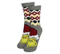 United Labels The Grinch Chaussettes pour femmes - XMAS Femmes Bas Sneakers Gris (DE/NL/SE/PL, Numérique, 35, 38, Regular, Regular, Gris)