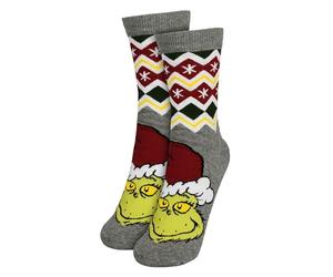 United Labels The Grinch Chaussettes pour femmes - XMAS Femmes Bas Sneakers Gris (DE/NL/SE/PL, Numérique, 35, 38, Regular, Regular, Gris)