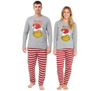 United Labels The Grinch Pyjama pour homme et femme Ensemble pyjama à manches longues avec pantalon Gris/rouge, gris/rouge, XXL