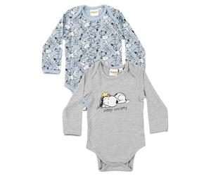 United Labels The Peanuts Snoopy body bébé garçon 2 pièces - pyjama grenouillère ML bleu/gris (74-80)