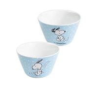 United Labels The Peanuts Snoopy Bol à céréales en porcelaine Bleu à pois 500 ml