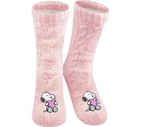 United Labels The Peanuts Snoopy Chaussettes douillettes pour femmes, Rose, chaussettes antidérapantes moelleuses, chaussettes chaudes, chaussettes d'intérieur, Rose, 35-38