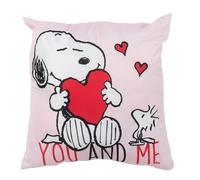 United Labels The Peanuts Snoopy Coussin décoratif pour fans 40 x 40 cm Rose