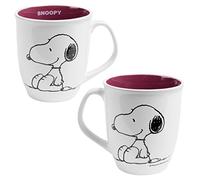 United Labels The Peanuts Tasse - Snoopy Tasse à café Tasse à café en céramique blanche/rouge 280 ml