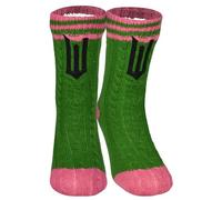 United Labels Wicked Chaussettes de chalet - tricot sherpa femme, chaudes, vert, taille unique