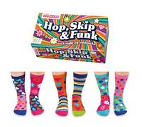 United Oddsocks - Boîte de 6 chaussettes Oddsocks pour filles 40-38 (Hop Skip & Funk)
