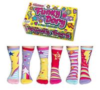 United Oddsocks Funky Dory Box 6 Oddsocks For Girls UK 12-5.5 EUR 30.5-38.5