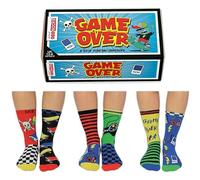 United Oddsocks Game Over Boîte de 6 chaussettes pour garçon Multicolore 30-39